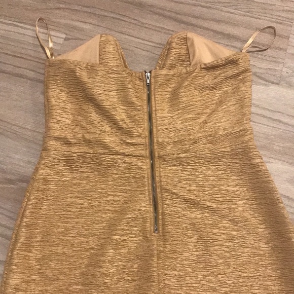 NWT-✨Gold, Strapless Dress - Picture 4 of 6